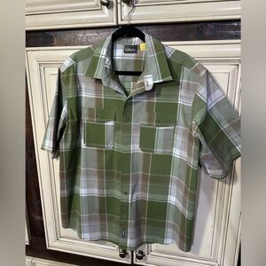 NWOT Cabela's Green Plaid Men's Shirt